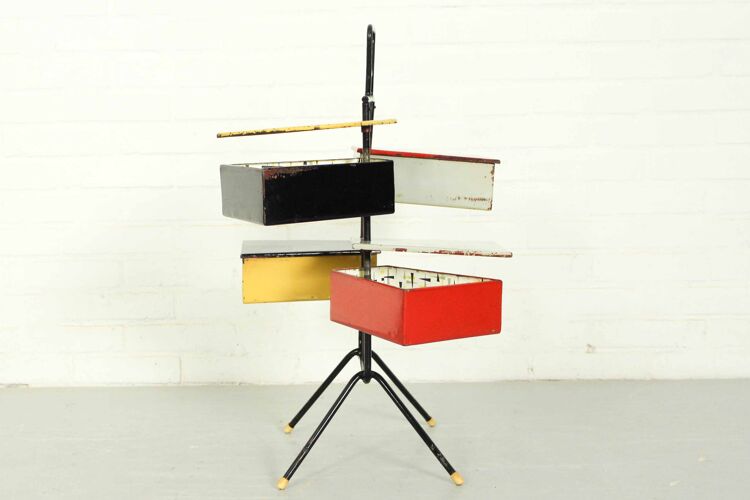 Boîte à coudre design hollandaise par Joost Teders pour Metalux, années 1950