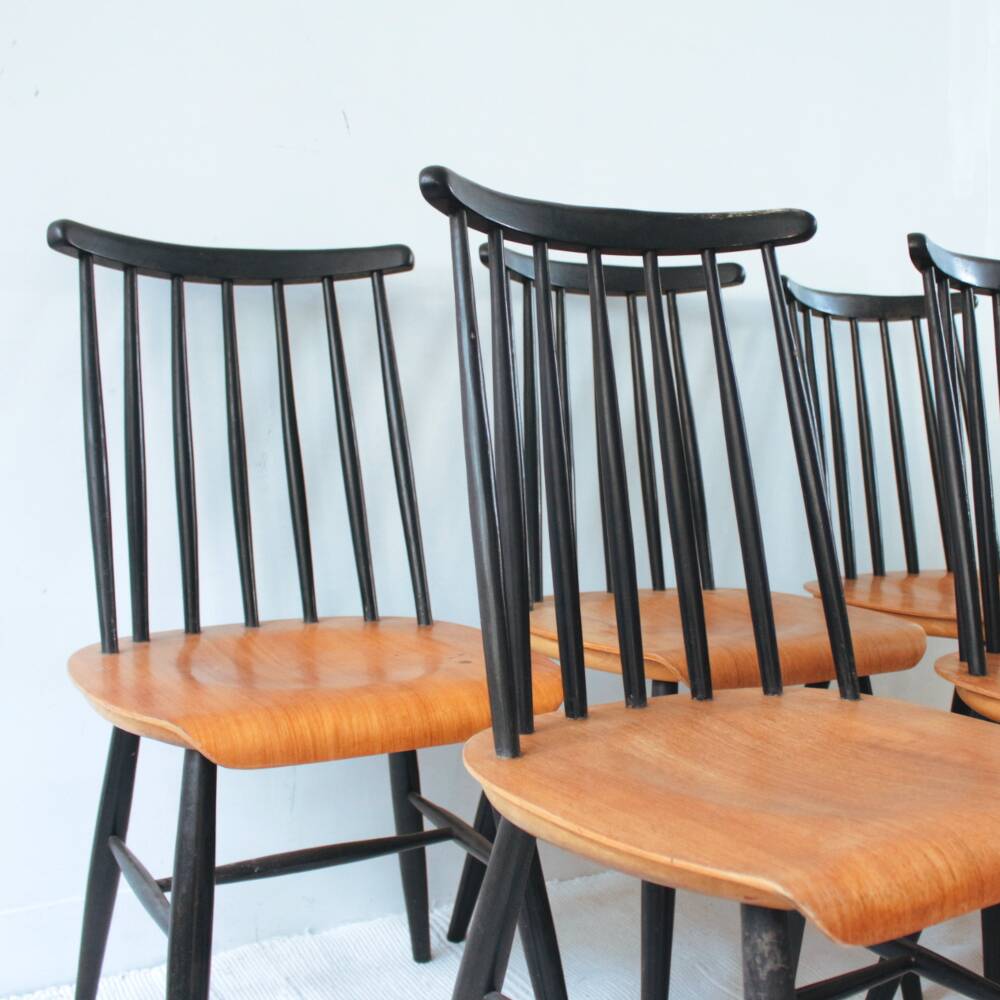 Set of 6 Fanett chairs by Ilmari Tapiovaraa
