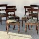 19th century mahogany dining room table and chair set, England, 1850s