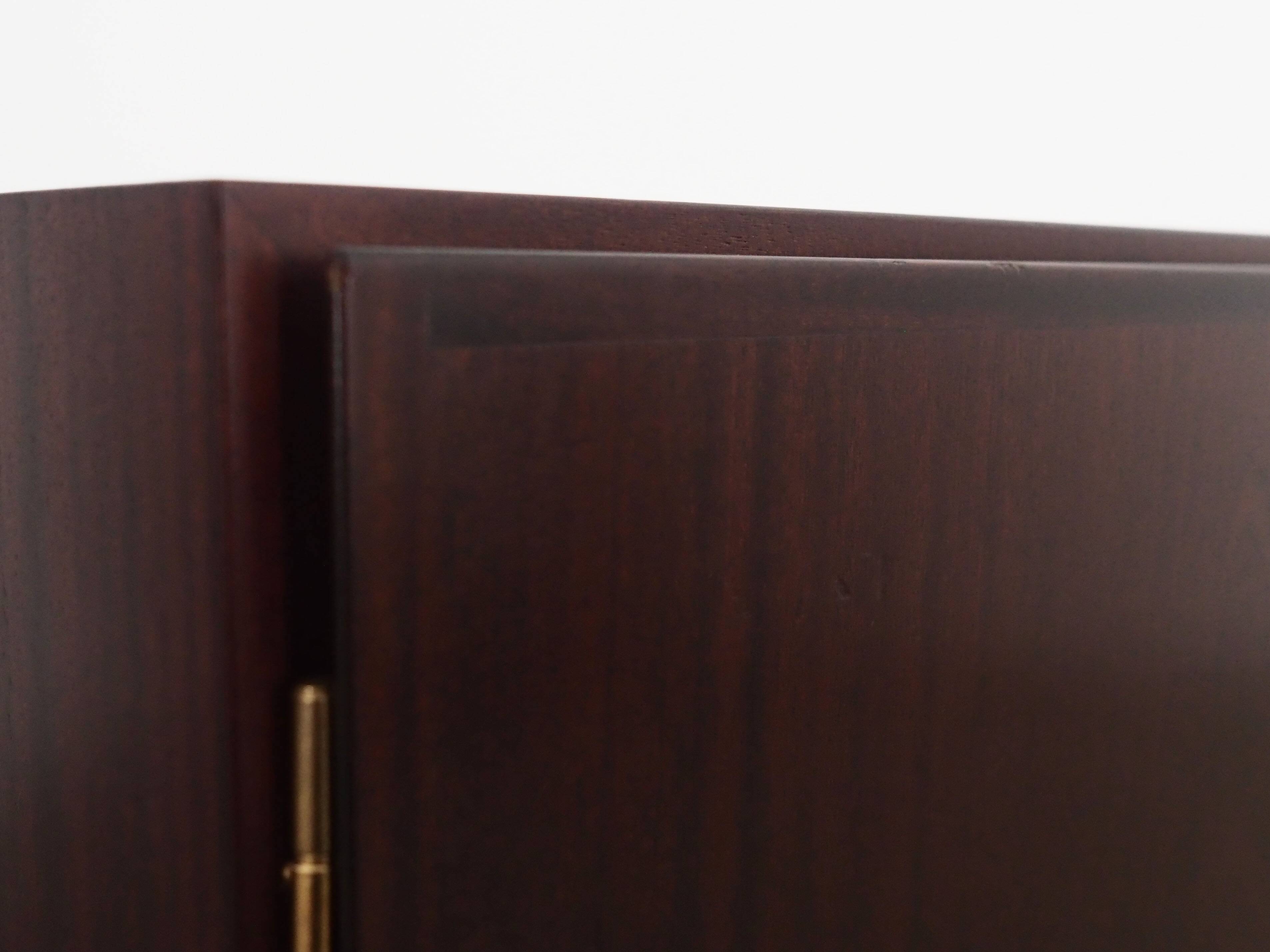 Mahogany cabinet, Danish design, 1970s, manufacturer: Omann Jun