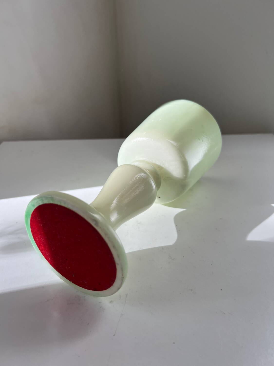 Vintage yellow onyx marble vase/candle holder