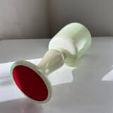 Vintage yellow onyx marble vase/candle holder