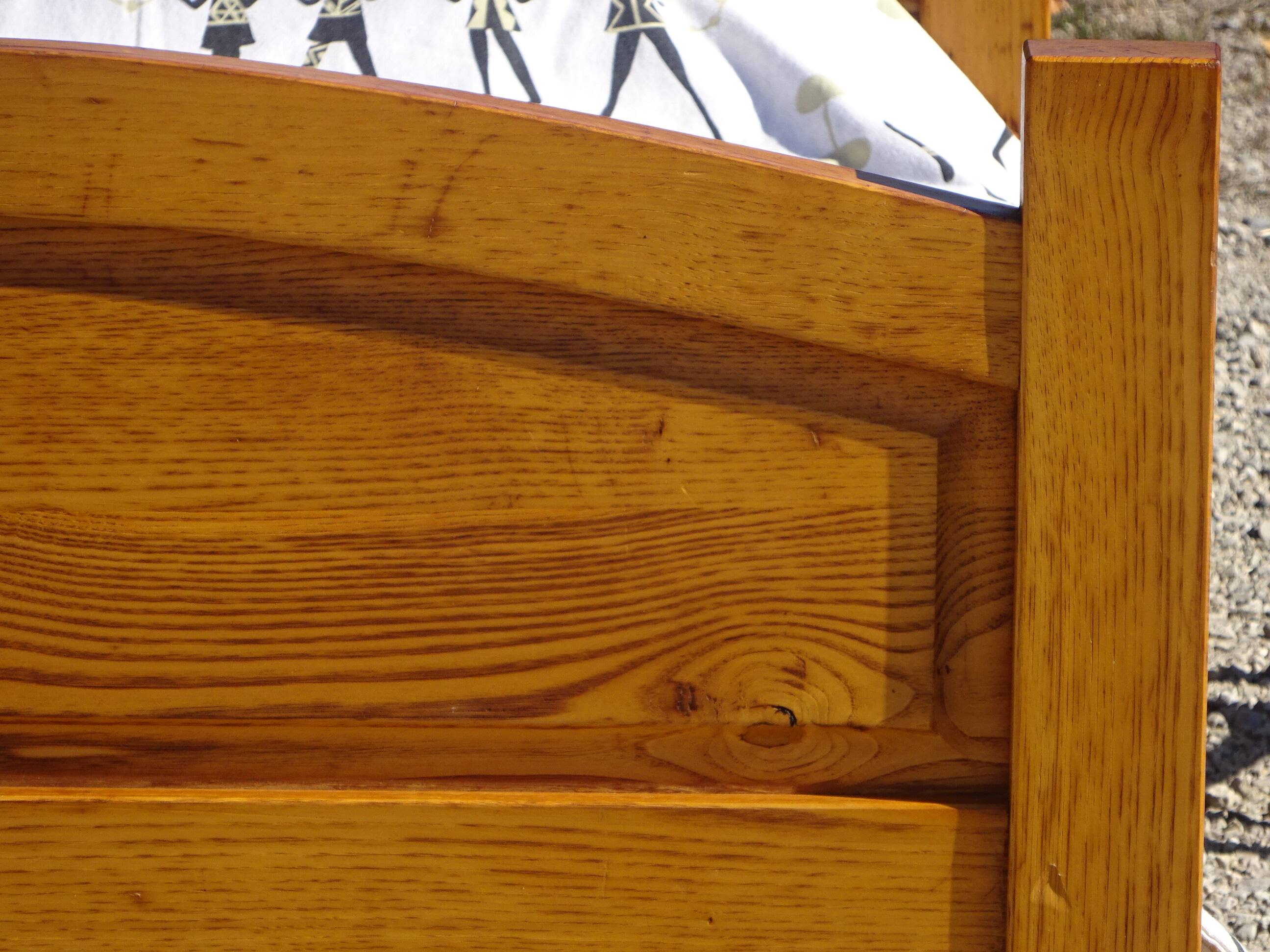 Solid oak bed, 1 place 90x190 cm