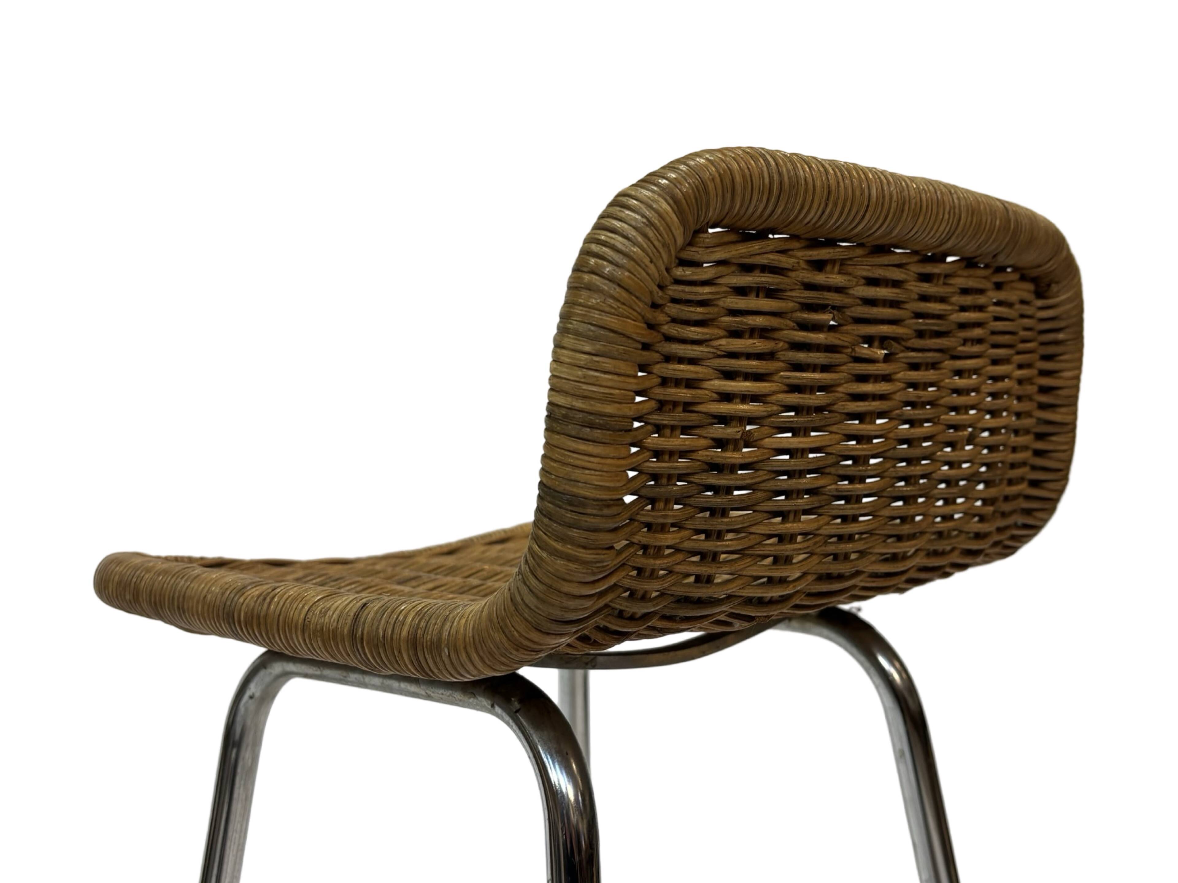 Set of 4 vintage bar stools Dirk van Sliedregt Rohe Noordwolde 1960's