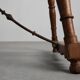 18th‑Century Spanish Walnut Trestle Table with Iron Stretcher