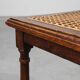 Chaise en bois et rotin française antique, vers 1900