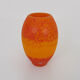 Ovoid Art Nouveau vase with annular neck VAL orange glass paste, Daum Nancy
