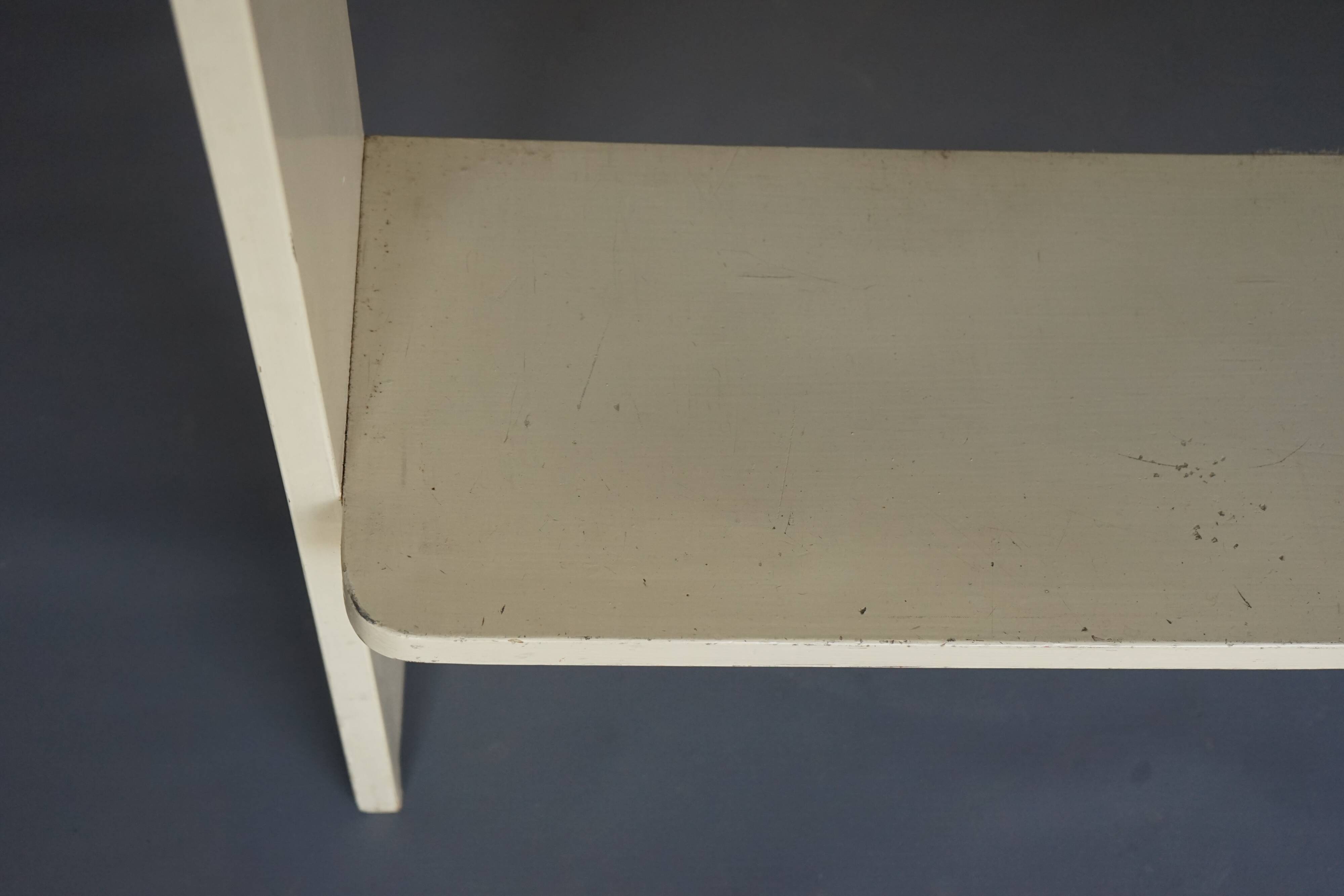 A Dutch wooden 1940s shelving unit in Modernist style