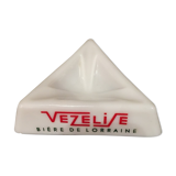 Advertising ashtray beer of vezelise triangular shape