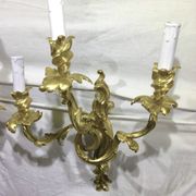 Pair of sconces Bronze 3 lights Louis XV
