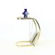 Table d'appoint en laiton et verre, Italie, 1970