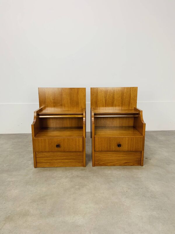 Paire de chevets scandinaves en teck, années 60
