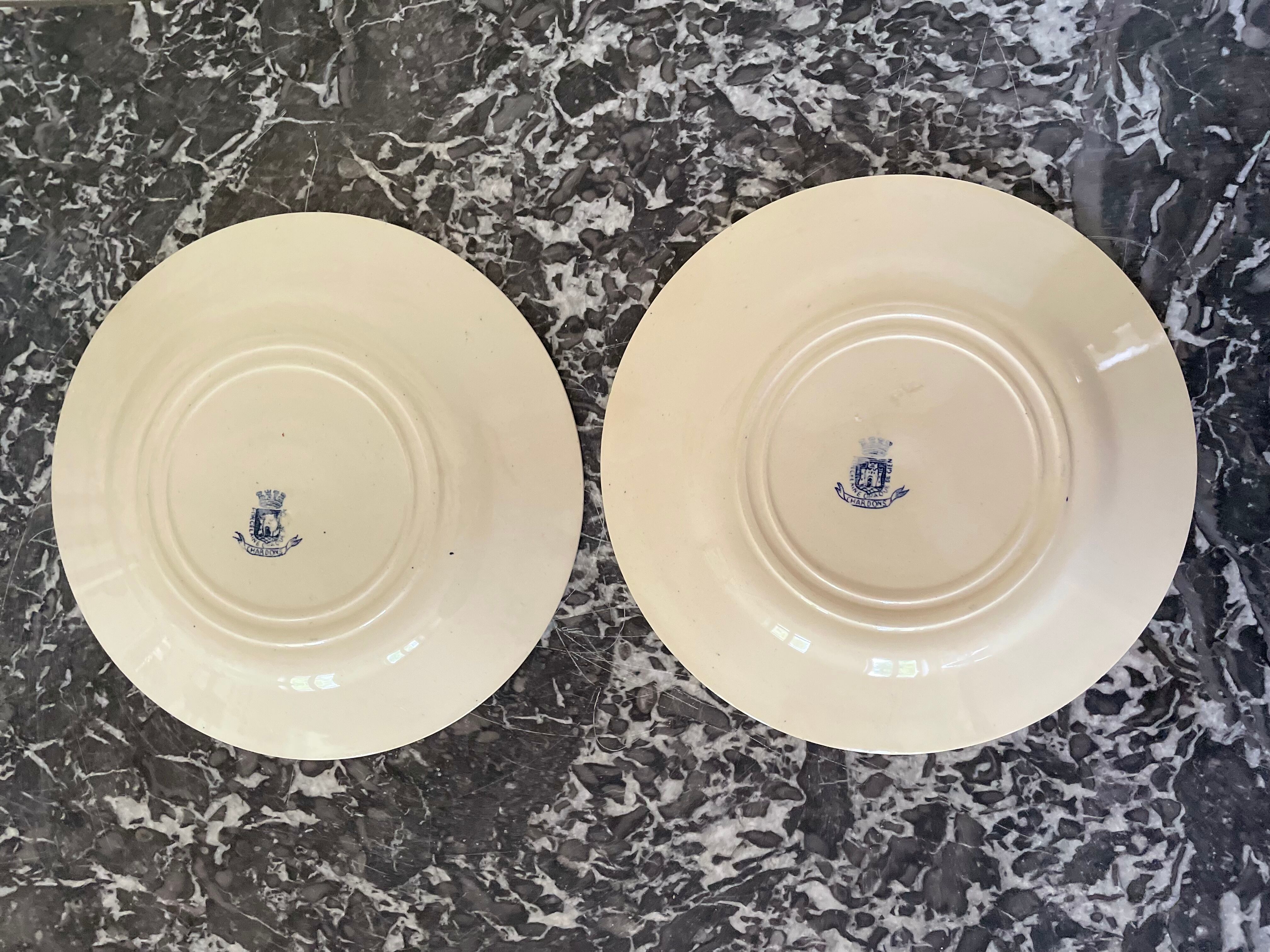 Flat plates Gien thistles