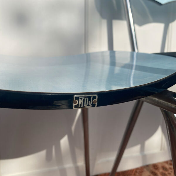 Chaises de cuisine années 60 , Formica et chrome