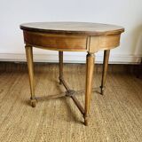 Louis XVI style round side table with fluted legs – 654011