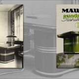 New York Desk in Black Lacquered Metal & Linoleum from Mauser, Germany, 1950