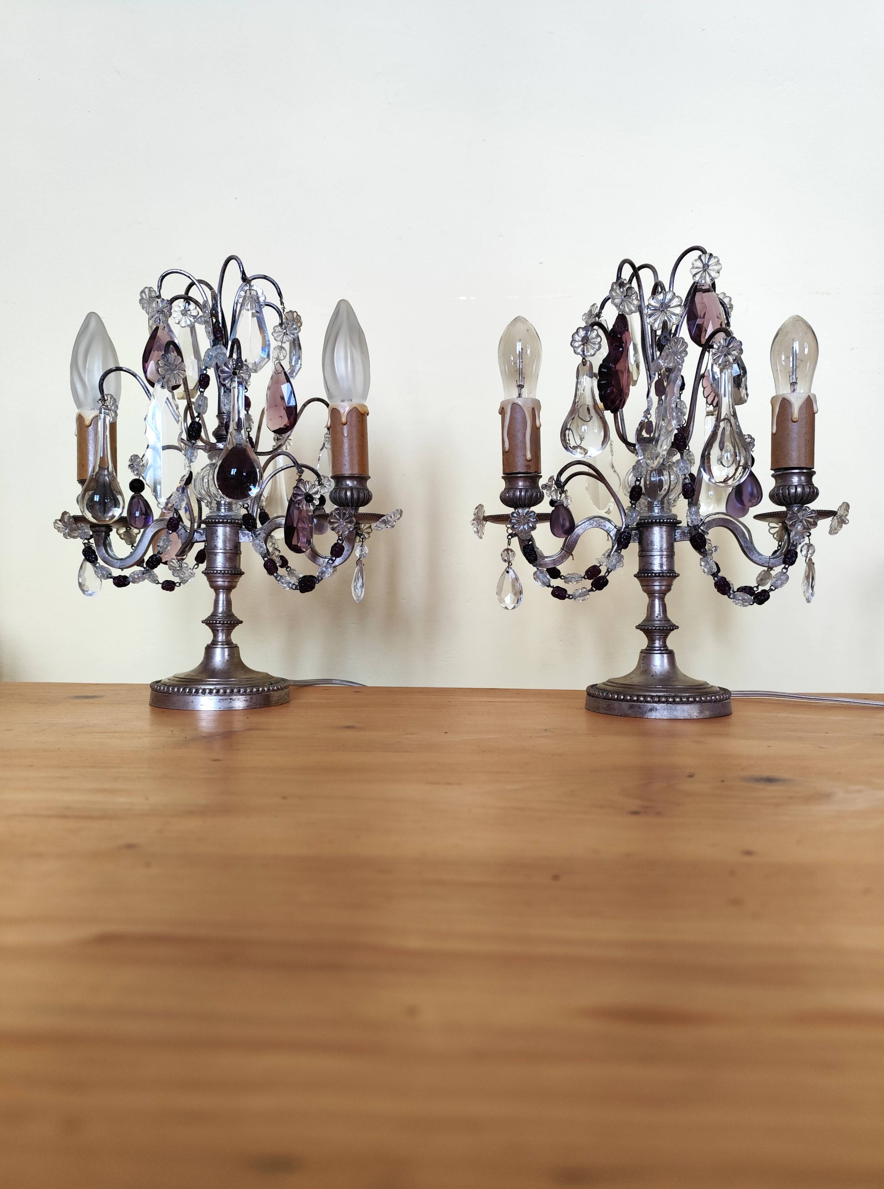 Pair of candelabra lamps
