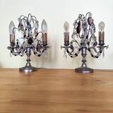 Pair of candelabra lamps