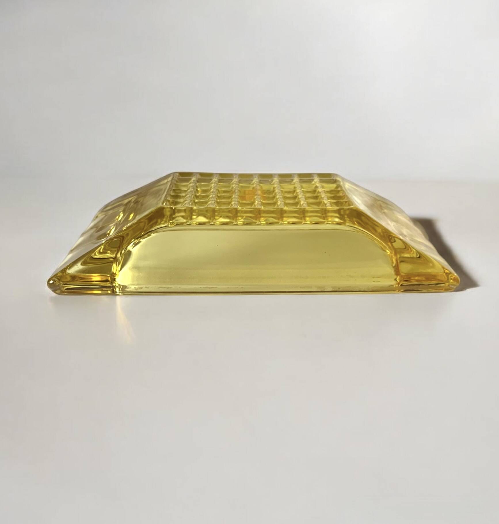 Vintage Walther yellow glass ashtray