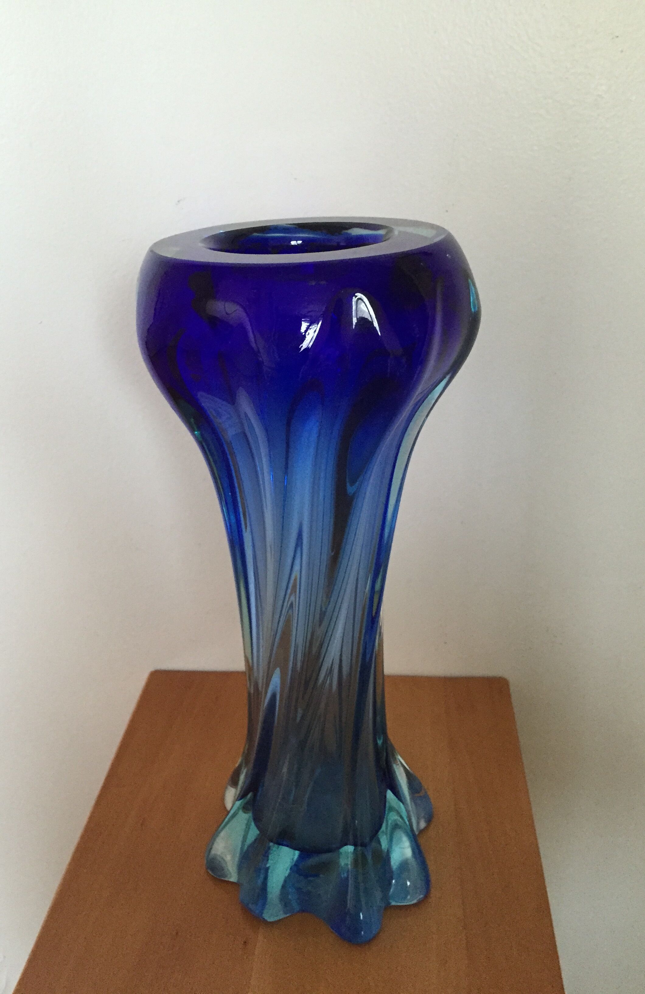 Big Blue Crystal vase