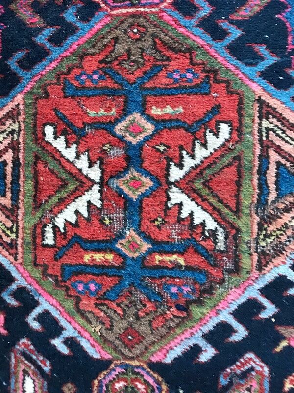 Tapis ancien persan couloir fait main 100x375 cm