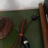 Desk lamp world map globe lampshade herbarium
