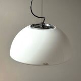 Vintage iGuzzini Hanging Lamp in White Acrylic Model 3072, 1970s
