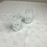 Paire de petits vases en cristal