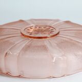 Plat rose en verre