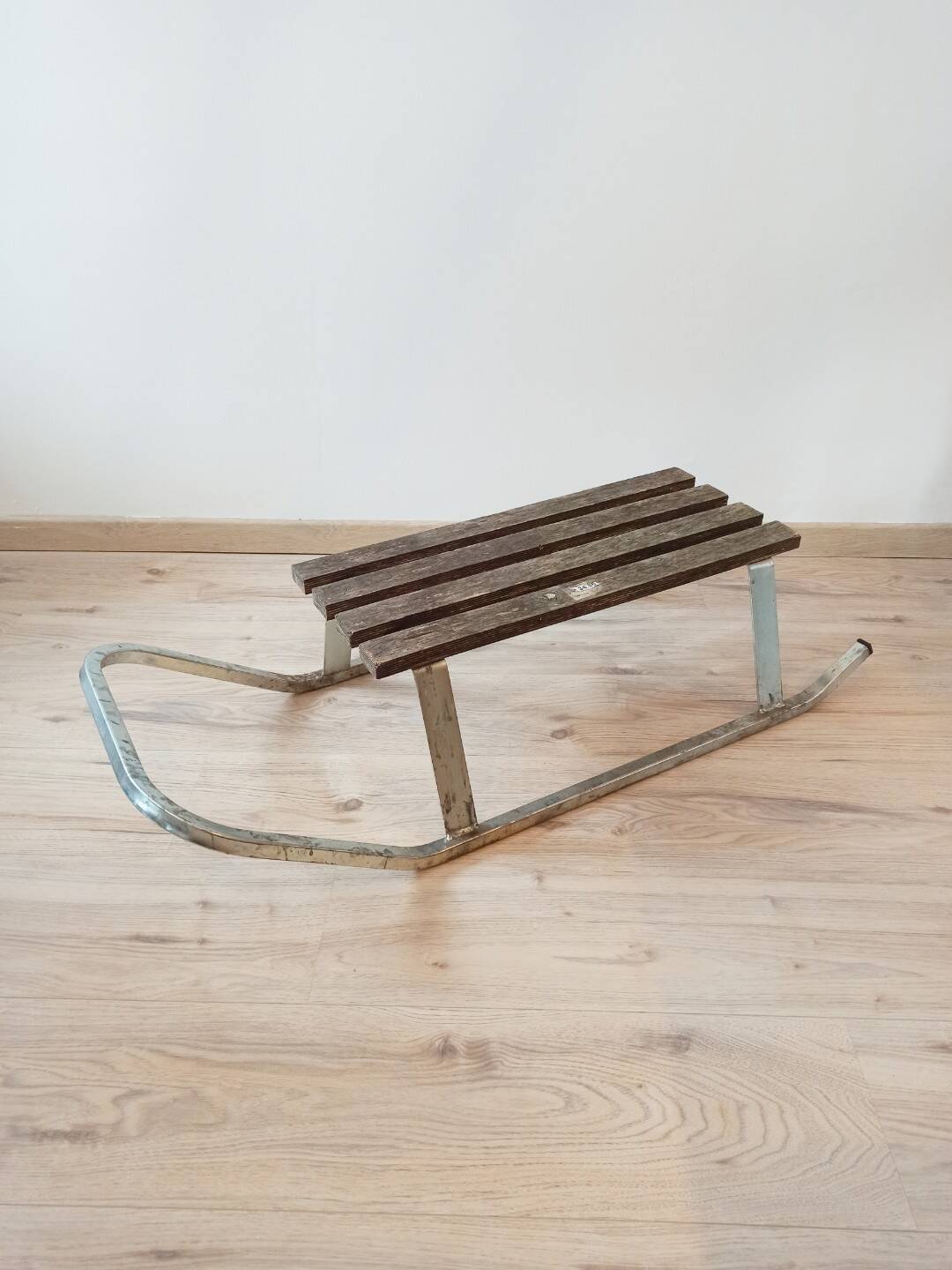 Old wooden and metal sled