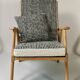 Restored vintage Scandinavian armchair – Casal Collection Tailleur fabric
