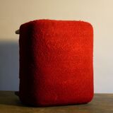 Pouf bouclé rationaliste dans le style de Gio Ponti, Italie, années 40.