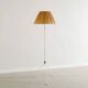 Finnish Mid Century Metal Floor Lamp in Rattan by Lisa Johansson-Papé, 1940