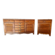 Low sideboard and jam cupboard set - solid wood