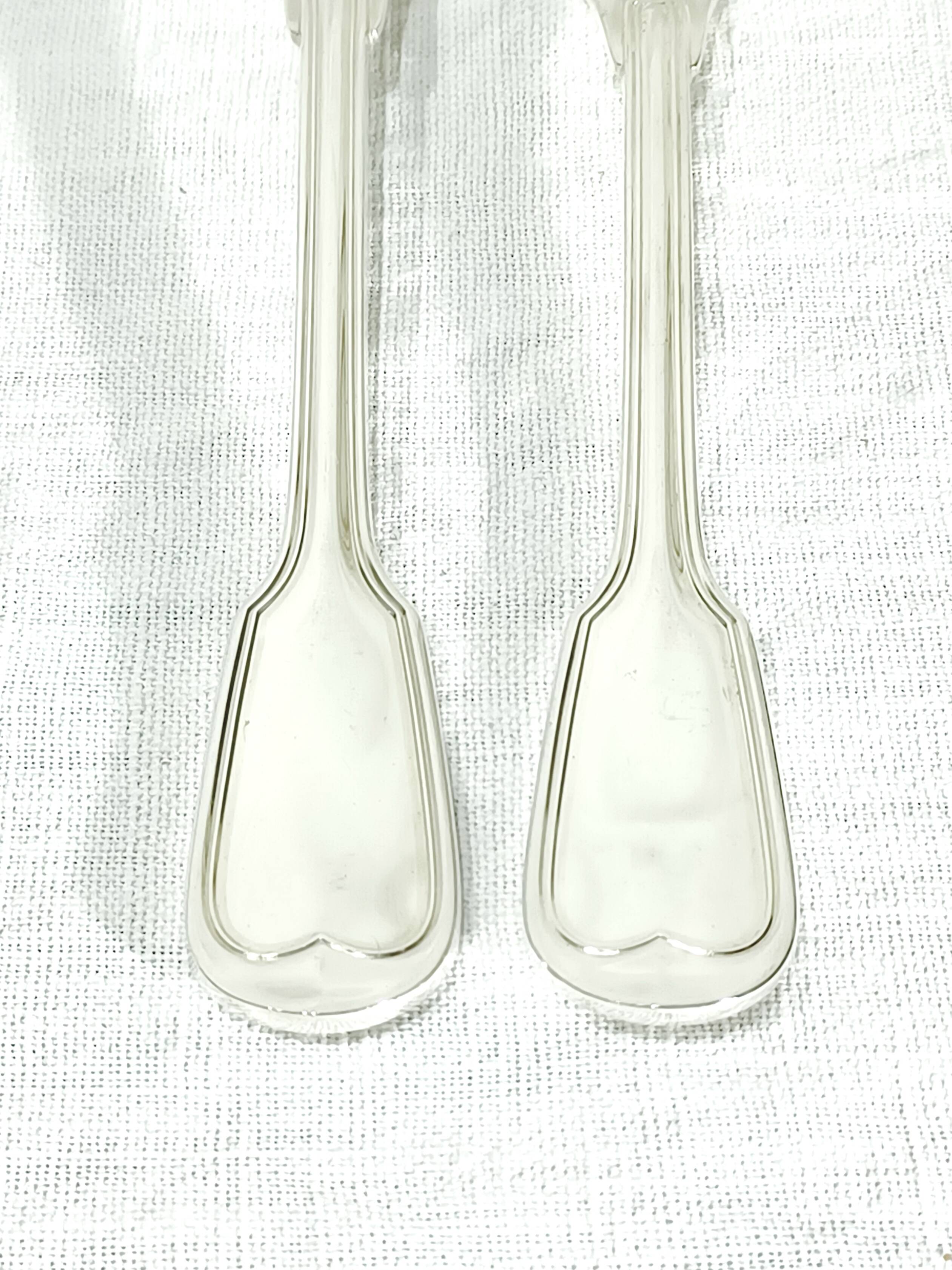 Christofle – 12-piece silver-plated fish cutlery set, Chinon model