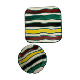Underside and small colorful plate