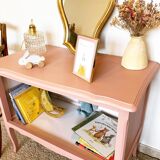 Meuble / bibliothèque / commode ouverte rose poudrée