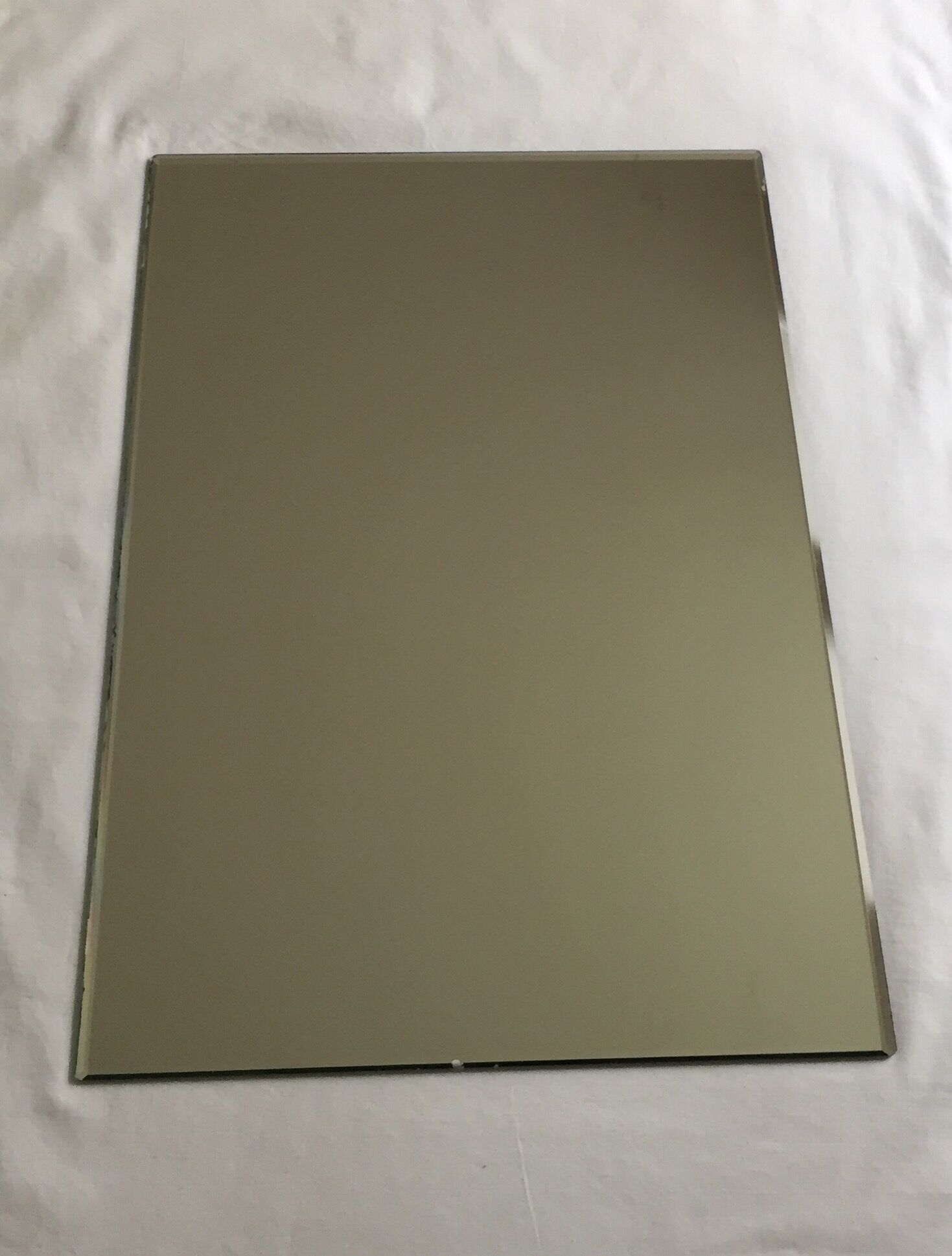 Vintage rectangular bevelled mirror, 1970s