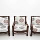 3 fauteuils Maugrion en rotin