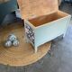 Wooden chest for toys or storage with a green and wood makeover
