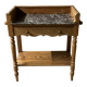 Petit meuble bois et marbre années 50