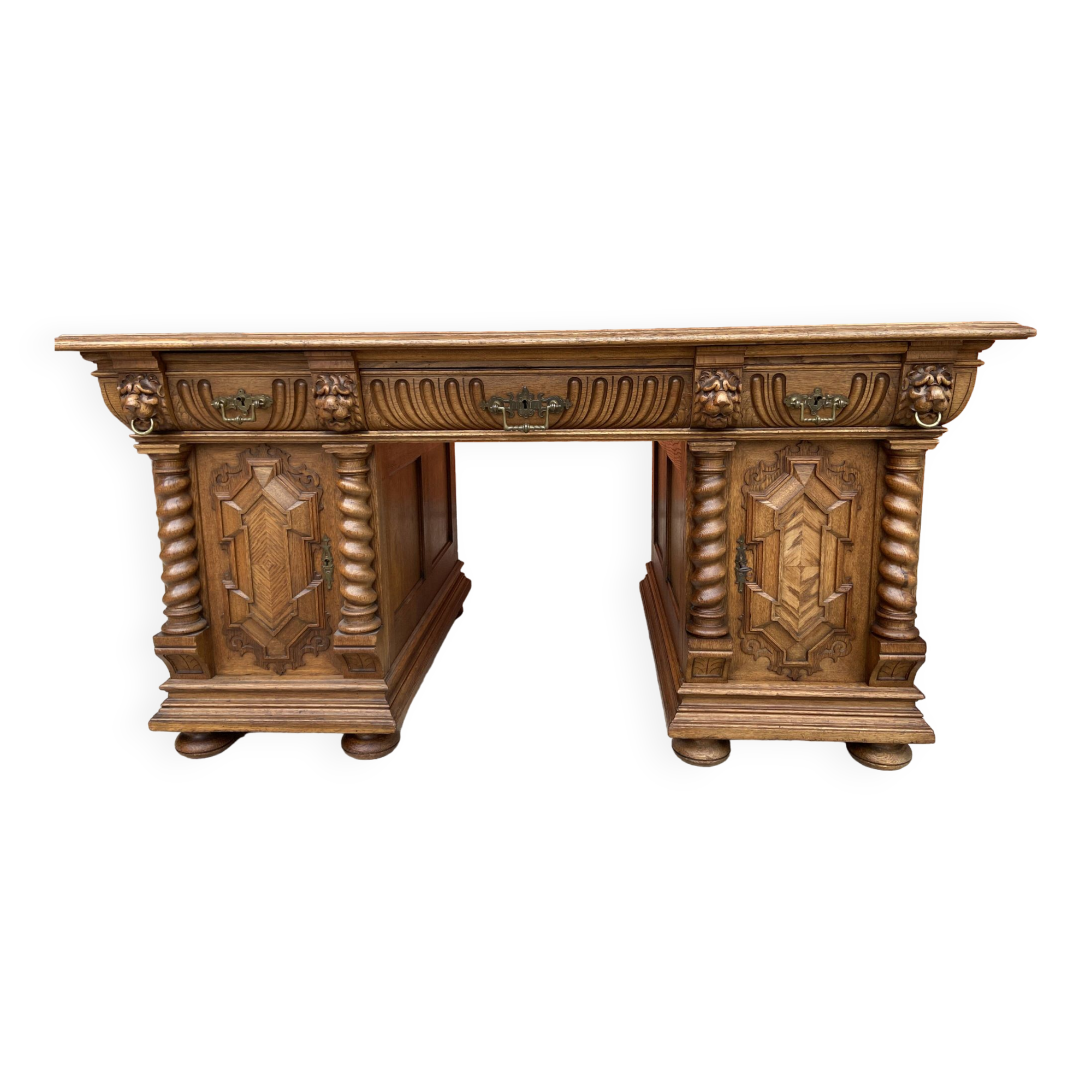 Renaissance style flat desk 1900
