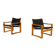 Mid-Century Modern Pair of 'Safari' Armchairs by Børge Jensen for Bernstorffsminde Møbelfabrik, Denm