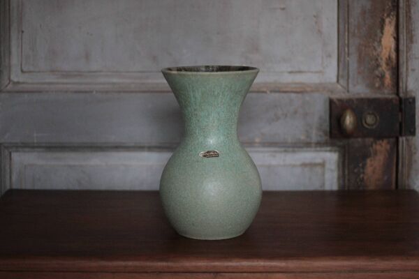 Vase Accolay vintage, vase en céramique vert céladon, pot à fleurs