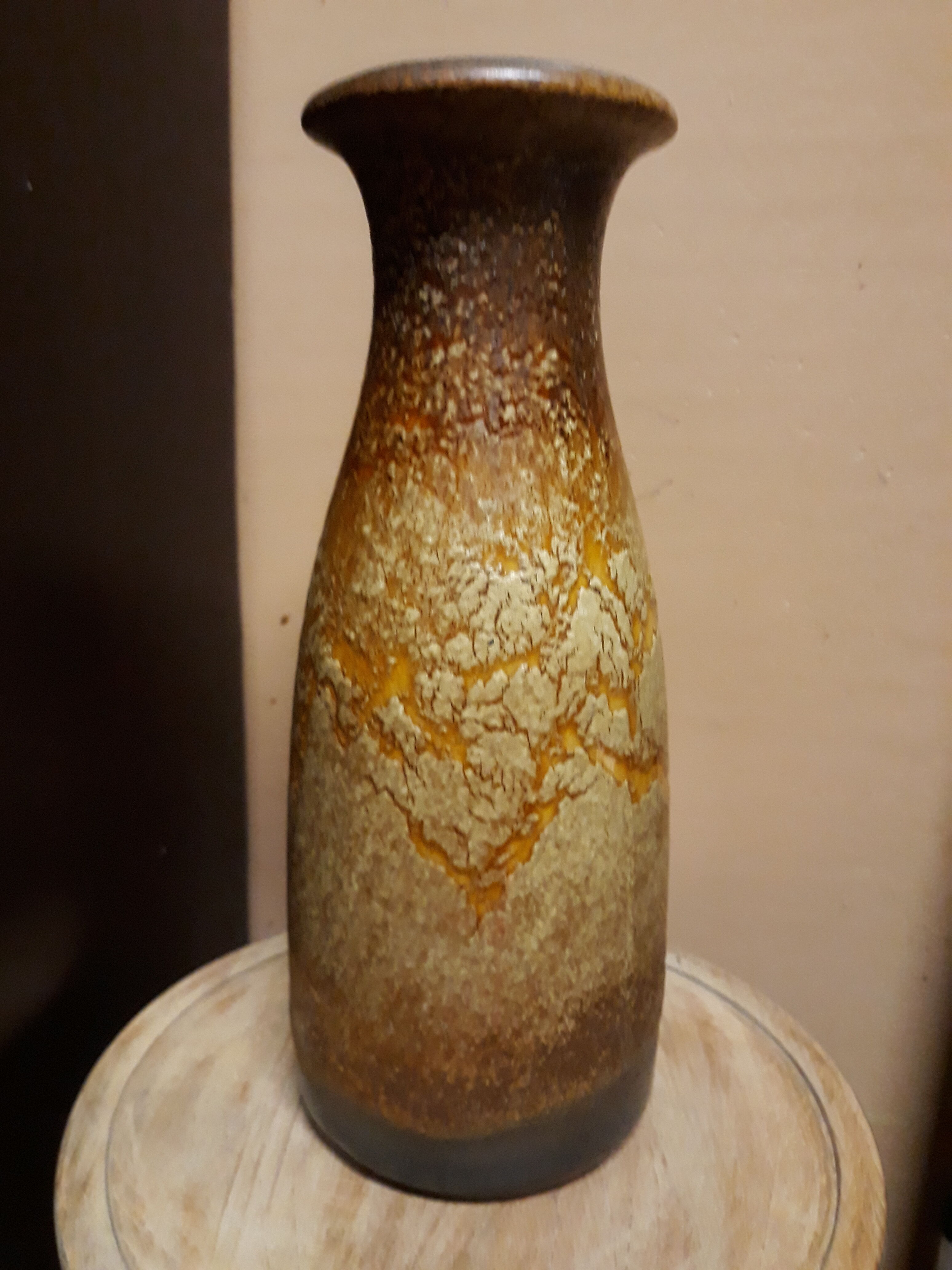 Ceramic vase west germany fat lava