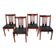 4 rosewood chairs from the 1960s in Scandinavian design.