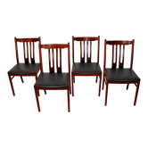 4 chaises palissandre années 60 design scandinave