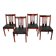 4 rosewood chairs from the 1960s in Scandinavian design.