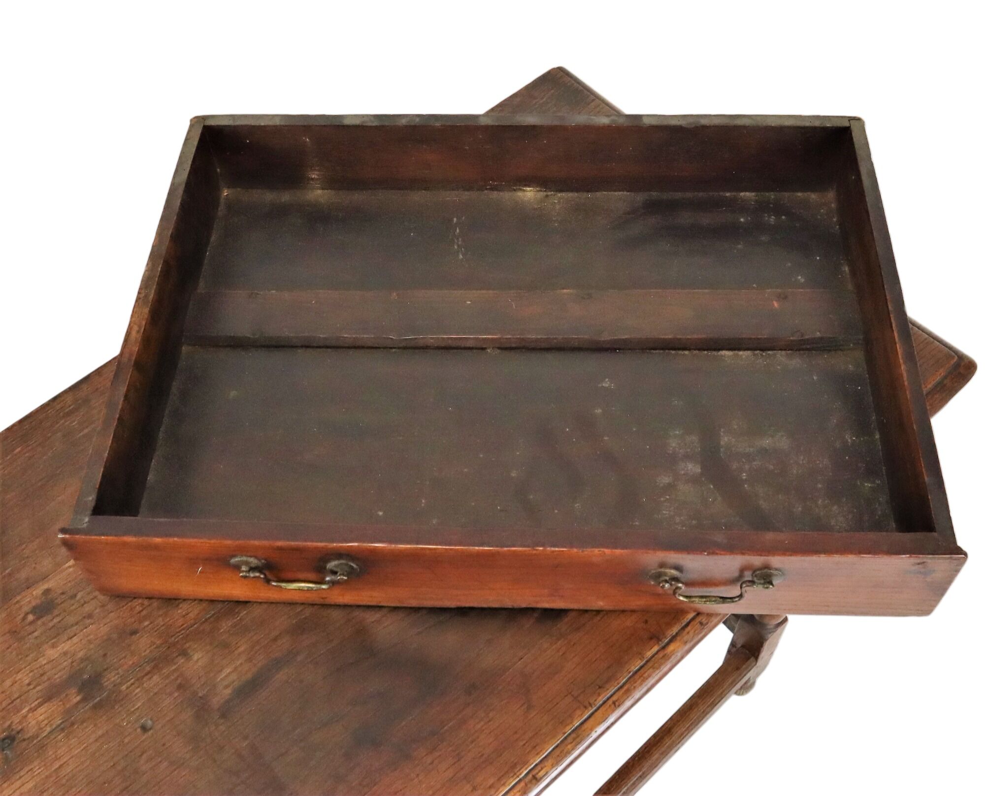 English table drawer lowboy antique solid oak 18th century 94cm