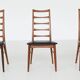 Niels Koefoed 'Lis' dining chairs in rosewood Koefoeds Denmark 1960